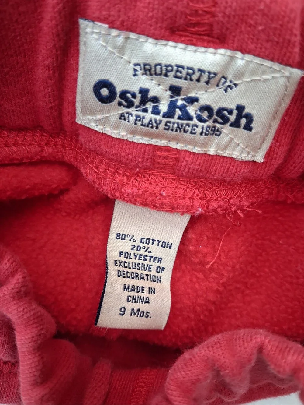 Baby Red Tee & Joggers with Navy Elephant Polo Size 9m